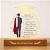 Pahdecor Regali di laurea personalizzati in acrilico, Targa di laurea 2025, Targa con nome personalizzata, Luce notturna con effetto olografico a 7 colori, 6 opzioni di stile, Decorazione per camera da letto e