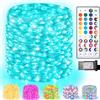 Lovelite 400 luci natalizie a LED che cambiano colore, 35 colori, 35 colori, con filo argentato a distanza, impermeabili, per Halloween, Natale, feste, camera da letto, matrimoni, decorazioni per interni
