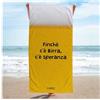 Vestin Telo da spiaggia personalizzato - Finchè c'è birra c'è speranza - BIRRA E NOME - asciugamano da bagno asciugamano da piscina asciugamano da spiaggia per vacanze (75x150 cm)
