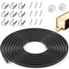 BRIMETI Profilo LED in Silicone Nero 3 Metri Flessibile IP67 Impermeabile Striscia Diffusore per Pannelli Acustici Canale 12x12mm Esterno Interni Cucina Camera da Letto Effetto Neon (Senza Striscia)