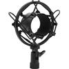 Asixxsix Supporto per microfono, ammortizzatore a ragno regolabile antivibrazioni, supporto per microfono a clip per microfoni a condensatore con diametro da 45 a 50 mm (BLACK)
