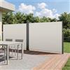VEVOR Tenda Laterale Retrattile 180 x 600 cm da Esterno, Paravento a Rullo con Tessuto in Poliestere, Impermeabile Parasole Divisorio per Privacy Colore Beige, per Giardino Balcone Piscina Terrazza