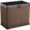 Dmora Armadio da Esterno Lumarzo 80x140x120h cm Marrone un Ripiano 2 Ante, Mobile da Giardino Portattrezzi Impermeabile