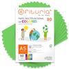 OFITURIA Fogli Colorati A5 80g, Confezione da 50 Fogli - Carta Colorata per Lavoretti, Stampante e Scrapbooking - Fogli A5 Colorati - Ideale Origami, Ufficio e Scuola (Verde)
