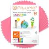 OFITURIA Fogli Colorati A5 80g, Confezione da 500 Fogli - Carta Colorata per Lavoretti, Stampante e Scrapbooking - Fogli A5 Colorati - Ideale Origami, Ufficio e Scuola (Rosa)