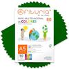 OFITURIA Fogli Colorati A5 80g, Confezione da 50 Fogli - Carta Colorata per Lavoretti, Stampante e Scrapbooking - Fogli A5 Colorati - Ideale Origami, Ufficio e Scuola (Verde Scuro)