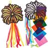 Baker Ross FN304 Kit di decorazione in vetro colorato con fuochi d'artificio - Confezione da 5, decorazioni per la notte dei falò, arte e artigianato per bambini
