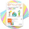 OFITURIA Fogli Colorati A5 80g, Confezione da 50 Fogli - Carta Colorata per Lavoretti, Stampante e Scrapbooking - Fogli A5 Colorati - Ideale Origami, Ufficio e Scuola (Surtido Pastel)