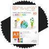 OFITURIA Fogli colorati, Confezione da 50 Fogli A3 80 g - Carta colorata per hobby creativi, stampante, scrapbooking - Fogli colorati (Nero, 50 fogli)