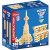 JEUJURA - TECAP 3 XL - Gioco di costruzione in legno - 200 pezzi - Gioco per bambini dai 3 anni - Gioco di equilibrio creativo con 3 dimensioni di tavole - Modelli inclusi -Made in France - 8308