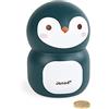 Janod - Salvadanaio in Legno per Bambini Pinguino 15 Cm - Decorazione della Stanza dei Bambini - A Partire da 3 Anni, J04650