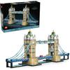 LEGO Architecture Tower Bridge - Kit di Modellismo per Adulti Fai da Te - Miniatura Monumento 3D - Decorazione con Ponte Levatoio, Base con Tamigi e Autobus di Londra - Idea Regalo da Collezione 21067