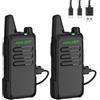 JUCJET T20 Ricetrasmittenti per Adulti, Walkie Talkie PMR446 senza licenza, radio ricaricabili a 16 canali con VOX e clip da cintura per viaggio, campeggio, casa e comunicazione quotidiana, confezione da 2