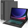 FOGARI Tastiera per Samsung Tab S9 Ultra/S10 Ultra 14.6" 2023/2024 con Trackpad, Retroilluminazione a 7 colori, Cover con Italiano QWERTY Tastiera Bluetooth Rimovibile per Samsung Galaxy Tab S9 Ultra, Nero