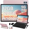 DEERTiME 2026 Tablet 10 Pollici Android, 12GB RAM + 128GB ROM/TF 1TB, 5G WiFi, Bluetooth 5.0, Batteria 6000mAh, 5+8 MP Camera, Widget, GPS, Widevine L1, GMS, Tablet con Custodia, Mouse e Tastiera - Oro