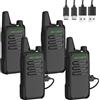 JUCJET T20 Ricetrasmittenti per Adulti, Walkie Talkie PMR446 senza licenza, radio ricaricabili a 16 canali con VOX per ristorante, hotel, viaggio, piccoli team e uso condiviso, confezione da 4