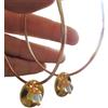 Asai Bolivien Ethno Tribal Manufaktur ⊹⊱ ☆ CERCHI IN ORO 5,5 CM CON PIETRA DI LUNA E PIATTI IN ORO ☆ ⊰⊹ ORECCHINI GANCI ROTONDI, perla azzurra