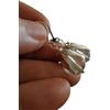 Asai Bolivien Ethno Tribal Manufaktur ๑۞๑,¸¸,ø¤º°`°๑ FIORE DI VETRO TRASPARENTE SU CHIUSURA CON PATTA IN ARGENTO 925 ๑,¸¸,ø¤º°`°๑۞๑ bellissimi orecchini in trasparente, ganci in argento 925, ganci in vero argento, monconi