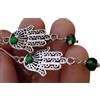 Asai Bolivien Ethno Tribal Manufaktur ⊹⊱✿ CRISTALLO VERDE SULLA MANO DI FATIMA, CABOCHON E AMI LUNGHI ✿⊰⊹orecchini unici fatti a mano