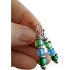 Generic ◦ - ● ◉ஐ PIETRE DI VETRO CHIARO AZZURRO - VERDE CHIARO - VERDE SMERALDO ஐ◉ ● - ◦ orecchini di classe in 3 colori