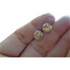 Generic ◦ - ● ◉✿ TAPPI IN RESINA RIPRODOTTI DRUSE IN AGATA ORO ✿◉ ● - ◦ piccoli orecchini color oro con tasselli color argento