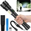 ASORT Torcia Ricaricabile 990.000 Lumen Estremamente Luminosa Ricaricabile USB Ricaricabile Torcia Tattica Zoom IP67 Impermeabile 10 Modalità Luce per Casa, Esterno, Emergenza, Pattuglia, Campeggio