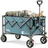 SUNULA Carrello Pieghevole 120kg 150L, Trasporto 4 Lati con Maniglia a Scatto & Ruote Frenate Fuoristrada, Glauco