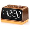 Dreamegg Radiosveglia Digitale da Comodino con Doppio Allarme, Macchina del Rumore Bianco con 25 Suoni Rilassanti, Radio FM, Luce Notturna e Display Regolabili, 10-480 min Timer, Snooze, 12/24H