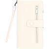 QUEEN HELENA Portafoglio con Zip e Laccetto da Polso Mini Pochette Donna PF22-8 (Beige)