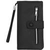 QUEEN HELENA Portafoglio con Zip e Laccetto da Polso Mini Pochette Donna PF22-8 (Nero)