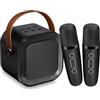 CUTEEEE Mini Karaoke per Bambini, Microfono Bambini Ragazzi 3 4 5 6 7 8 9 10 11 12 Anni, Karaoke con Microfono con 5 Voci Magiche, Regalo di Compleanno, Giocattoli per Feste, Campeggio, Viaggi