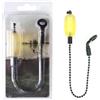JAMIEKA Allarme compatto per morsi di pesca, sensori di oscillazione sensibili, allarme da pesca con luce LED luminosa per lago, fiume, oceani, pescatori, facile da installare
