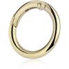 Shiketong Moschettone rotondo con O-ring a molla di trigger - Gancio con fibbia in metallo in lega di zinco 1 pc(Light Gold,34mm)