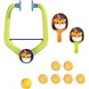 KQFCAZRE 7 Pezzi Tennis da Tavolo Sospeso Set da Allenamento Pingpong Portatile con Racchette E Palline Autoistruzione Adatto a Allenamento in Casa, Tiger Racchette 4 Palline
