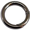 Shiketong Clip a molla O Ring in metallo da 2 pezzi - Moschettoni rotondi apribili versatili(Black,30mm)