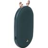 Generic Scaldamani Elettrico Multifunzionale Dispositivo di Riscaldamento Rapido Ricaricabile Portatile per gli Appassionati di Sport All'aria Aperta 5200mAh Lega di Alluminio 112x60x24mm (Verde
