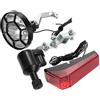 Vroomoto Luci per Ruote per Bici Luci Dinamo Bici Ruote Bicicletta Set Bicicletta Kit Faro Anteriore Fanale Posteriore Posteriore Resistente agli Agenti