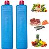 Mnrkaoic Panetti Ghiaccio per Borsa Frigo E Freezer Mattonelle Refrigeranti Pranzo E Campeggio Buoni per Condizionatore Portatile E Ventilatore A Ghiaccio (2 Blue)