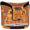 GuoChe Coprimazza magnetica per mazze da golf, per mazze e mazze da golf, in pelle PU, mini I Love Fall con zucca e fiori