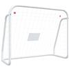 Xolmizyn Porta da calcio da giardino, 366 x 122 x 182 cm, con rete, robusto telaio in acciaio per allenamento, tempo libero, giochi di calcio, adulti e bambini, bianco