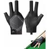 YIPFEN Guanti da Biliardo e Snooker Regolabili, Guanti per Stecca, Accessori per Biliardo e Stecca (Nero e Grigio)