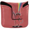 GuoChe Copertura per putter da golf, con chiusura magnetica, per la maggior parte delle marche, in pelle PU, impermeabile, per giocare con gatto leggero, regalo per uomini, bambini, donne, gatto divertente