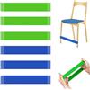 Seefey 6 pezzi elastici per sedia ADHD, fasce per sedia colorate Fidget cinghie per sedili flessibili per bambini, per sollevamento pesi, yoga, pilates (blu + verde)