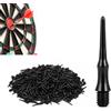YFYWINSH 200 punte per freccette in plastica 2BA Softdart, punte di ricambio per freccette elettroniche, accessori per freccette morbide (nero)