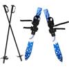 aefxNika Set sci per bambini con sci e bastoni, tavola da sci da 68 cm, attacchi regolabili, per 2-8 anni, portata 50 kg, sci per bambini per principianti, ideale per vacanze invernali e corsi di sci