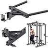 Kipika Power Rack Dip Bar Attacco 2 x 2, Stazione Dip Station a Y in acciaio rinforzato per squat rack con fori da 1,6 cm o 2,5 cm, impugnatura in schiuma NBR da 5 mm, installazione senza attrezzi
