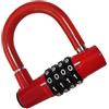Jazuaiao Bicicletta elettrica a sgancio rapido U-lock in acciaio legato codificato antifurto resistente all'acqua per porta pendolari