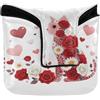 GuoChe Mallet - Copritesta per putter da golf con chiusura magnetica, per mazze e mazze da golf, in pelle sintetica PU, divertente, per ragazze, gatti, San Valentino, donne
