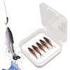 Generic Esca da pesca a mosca per trote | Set di esche da pesca realistiche e multifunzionali 5 pezzi | Set di varie d'acqua , per il campeggio escursionismo con zaino in spalla sul lago e