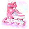 Nattork Pattini in linea per bambini per ragazze e ragazzi, con lame rosa, per bambini e ragazzi, età 7, 8, 9, 10 anni, regolabili, tutte le ruote si illuminano, per interni ed esterni, sport, regalo